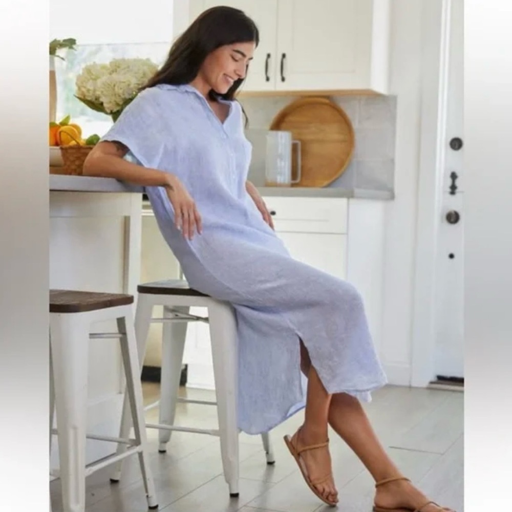Frank & Eileen Soft Blue Midi Dress